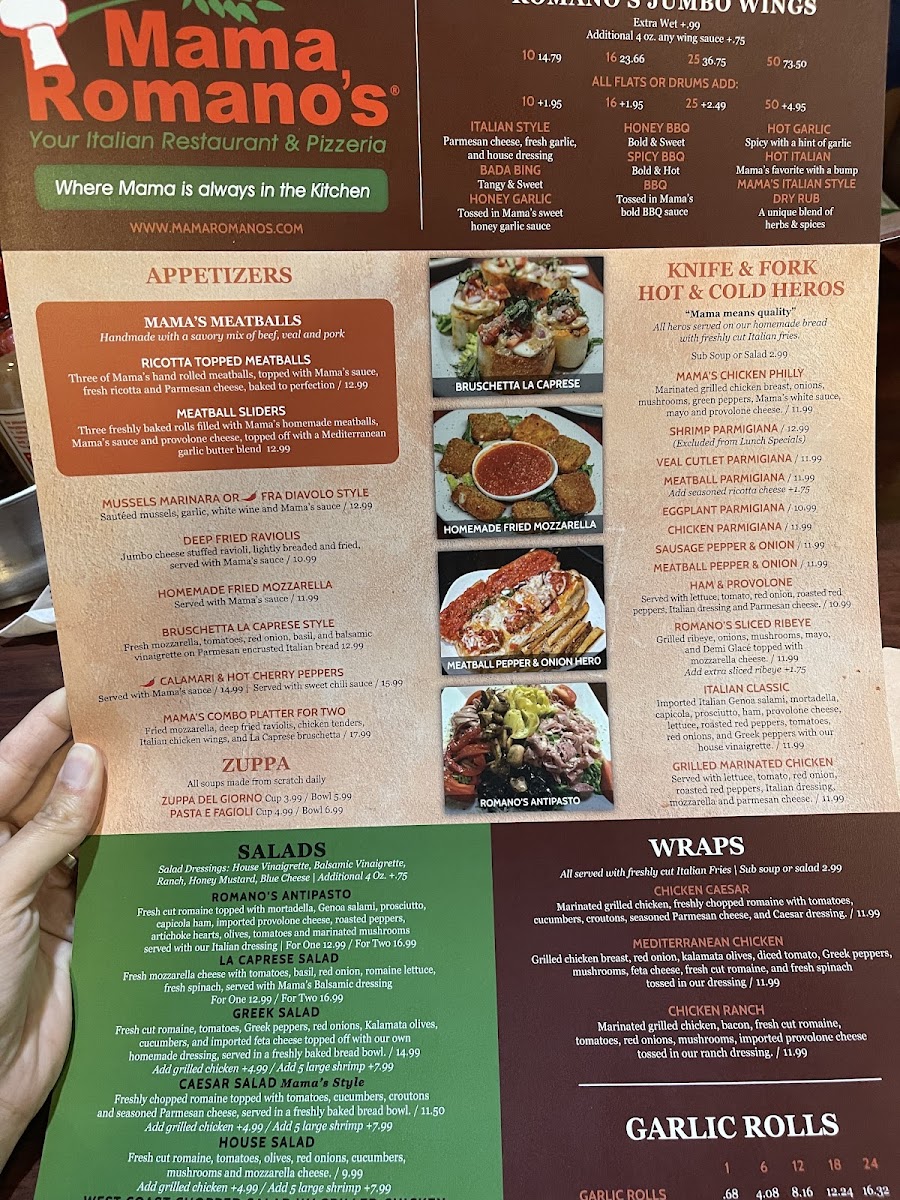 Mama Romanos Menu - Image 5